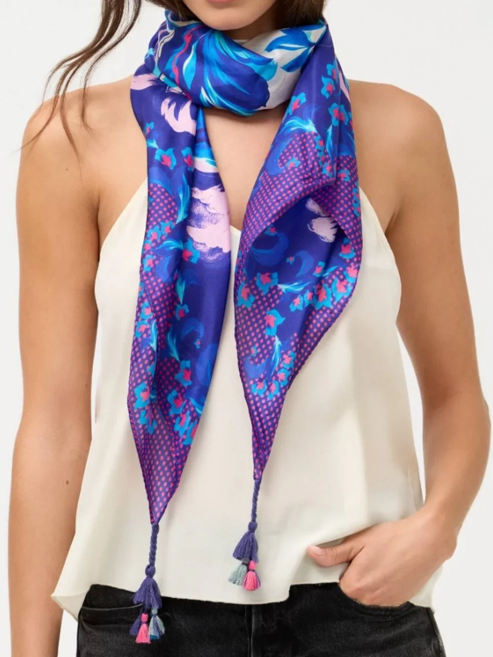 Johnny Was 100% Silk Scarf